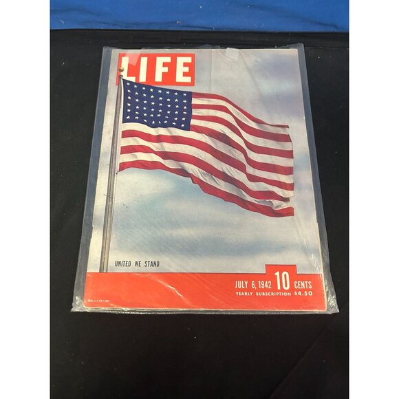 Life Magazine July 6 1942 Issue Featuring American Flag - Picture 1 of 1